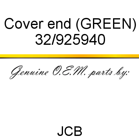 Cover, end, (GREEN) 32/925940