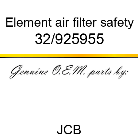 Element air filter, safety 32/925955