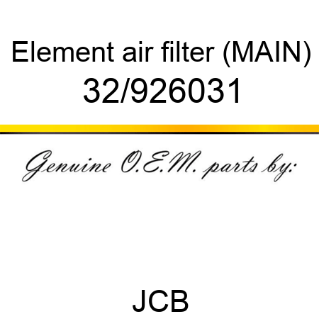 Element, air filter, (MAIN) 32/926031
