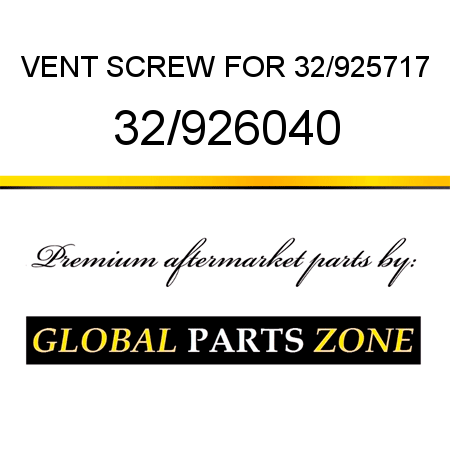 VENT SCREW FOR 32/925717 32/926040
