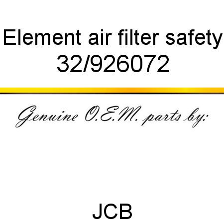Element, air filter, safety 32/926072