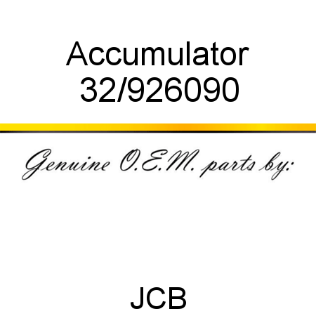 Accumulator 32/926090