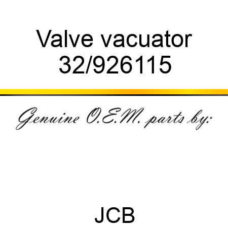 Valve vacuator 32/926115