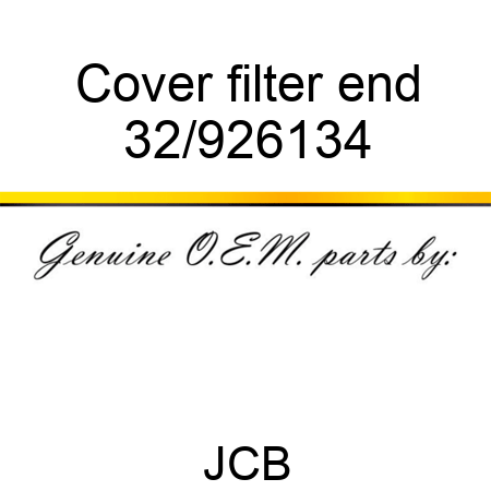 Cover filter end 32/926134