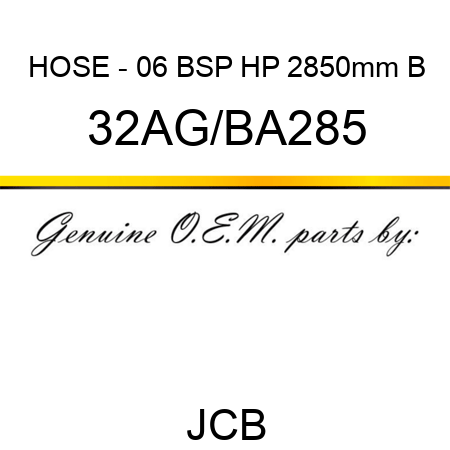 HOSE - 06 BSP HP 2850mm B 32AG/BA285