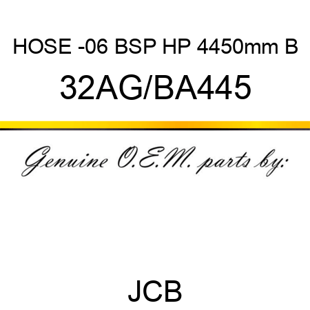 HOSE -06 BSP HP 4450mm B 32AG/BA445