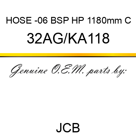 HOSE -06 BSP HP 1180mm C 32AG/KA118