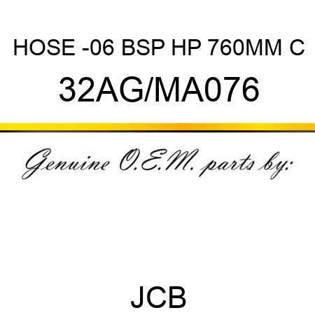 HOSE -06 BSP HP 760MM C 32AG/MA076
