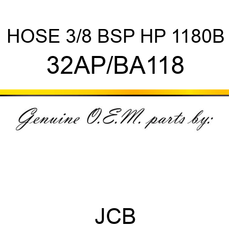 HOSE 3/8 BSP HP 1180B 32AP/BA118
