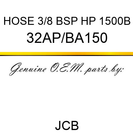 HOSE 3/8 BSP HP 1500B 32AP/BA150