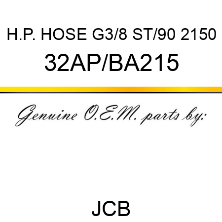 H.P. HOSE G3/8 ST/90 2150 32AP/BA215