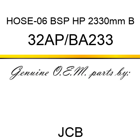 HOSE-06 BSP HP 2330mm B 32AP/BA233