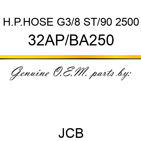 H.P.HOSE G3/8 ST/90 2500 32AP/BA250