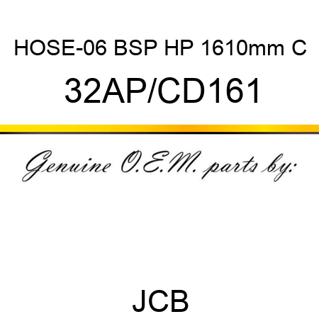 HOSE-06 BSP HP 1610mm C 32AP/CD161