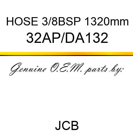 HOSE 3/8BSP 1320mm 32AP/DA132