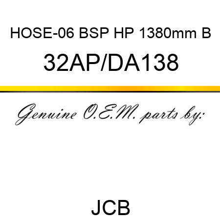 HOSE-06 BSP HP 1380mm B 32AP/DA138