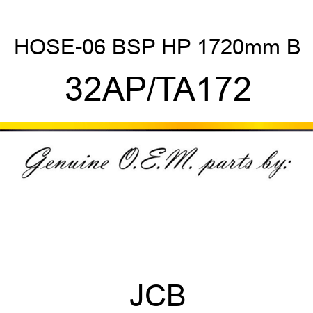 HOSE-06 BSP HP 1720mm B 32AP/TA172