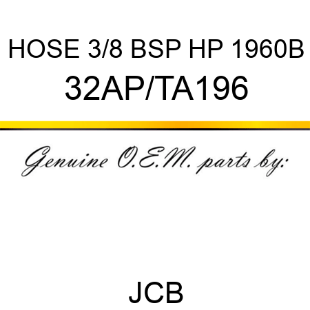 HOSE 3/8 BSP HP 1960B 32AP/TA196