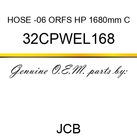 HOSE -06 ORFS HP 1680mm C 32CPWEL168