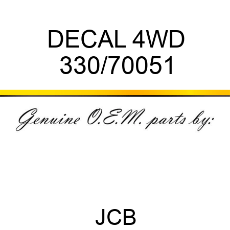 DECAL 4WD 330/70051
