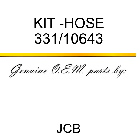 KIT -HOSE 331/10643