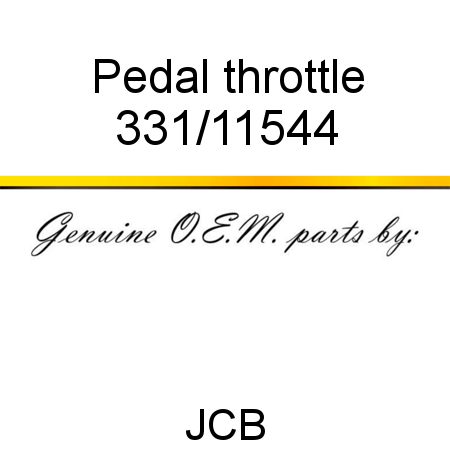 Pedal, throttle 331/11544