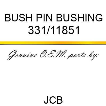 BUSH PIN BUSHING 331/11851