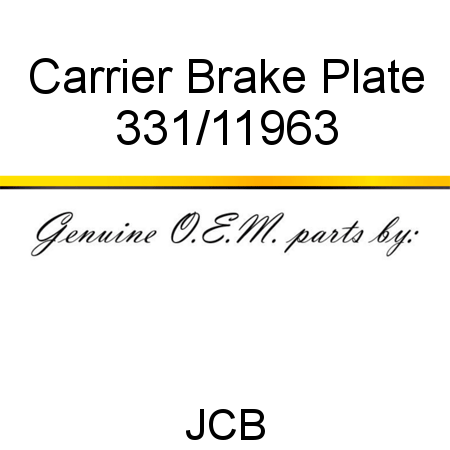 Carrier, Brake Plate 331/11963
