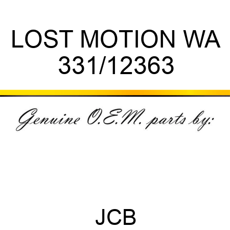 LOST MOTION WA 331/12363