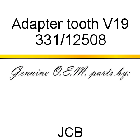 Adapter, tooth V19 331/12508