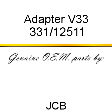 Adapter, V33 331/12511