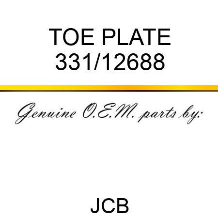TOE PLATE 331/12688