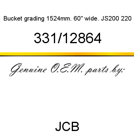 Bucket, grading, 1524mm. 60