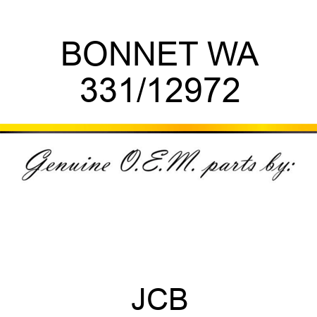 BONNET WA 331/12972