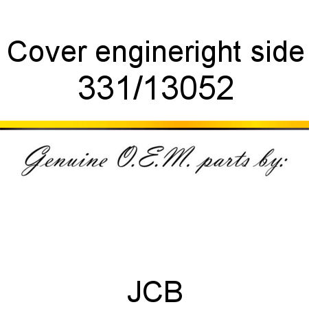 Cover, engine,right side 331/13052