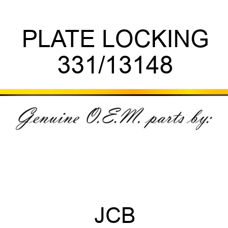 PLATE LOCKING 331/13148
