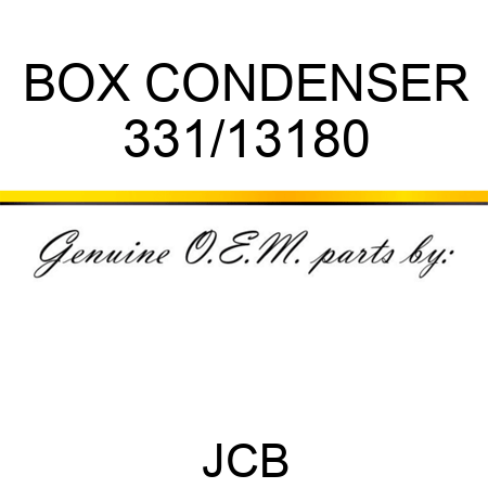 BOX CONDENSER 331/13180