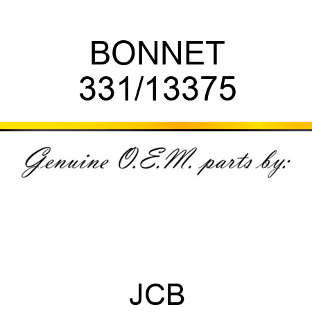 BONNET 331/13375