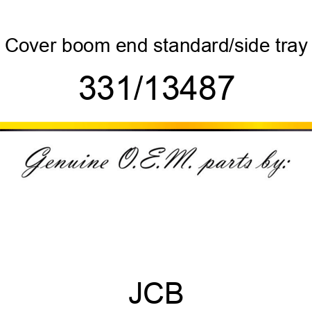 Cover, boom end, standard/side tray 331/13487