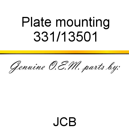 Plate, mounting 331/13501