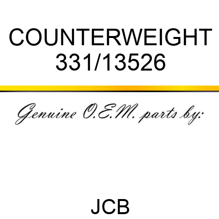 COUNTERWEIGHT 331/13526