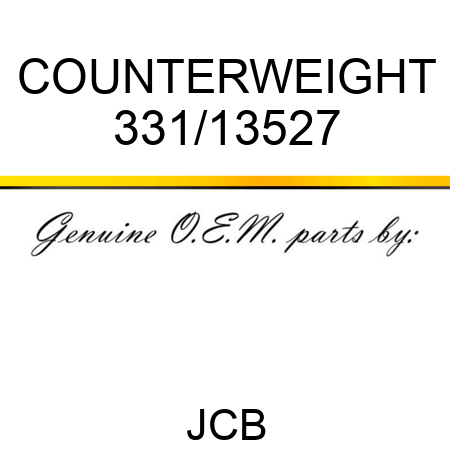 COUNTERWEIGHT 331/13527