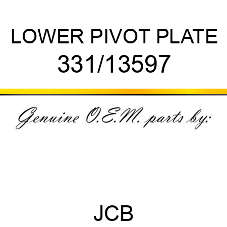 LOWER PIVOT PLATE 331/13597