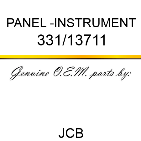 PANEL -INSTRUMENT 331/13711