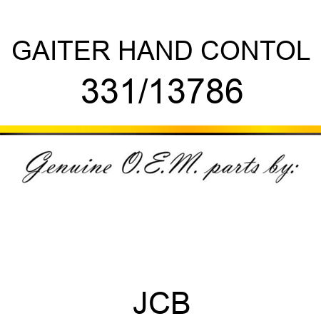 GAITER HAND CONTOL 331/13786