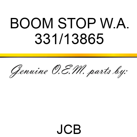 BOOM STOP W.A. 331/13865