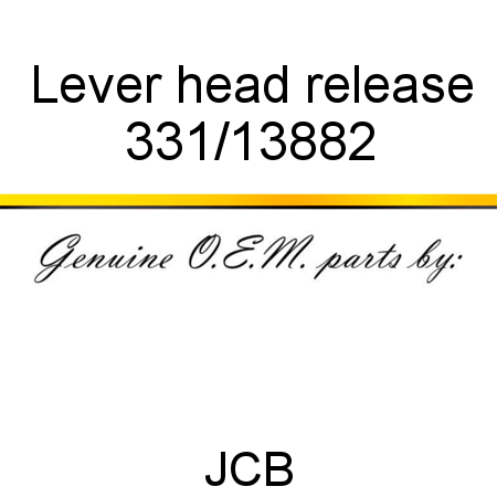 Lever, head release 331/13882