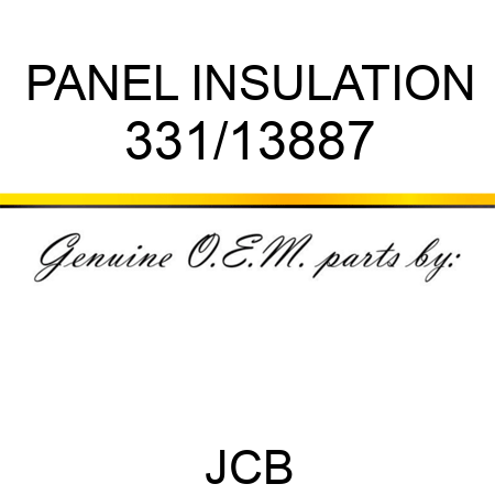 PANEL INSULATION 331/13887
