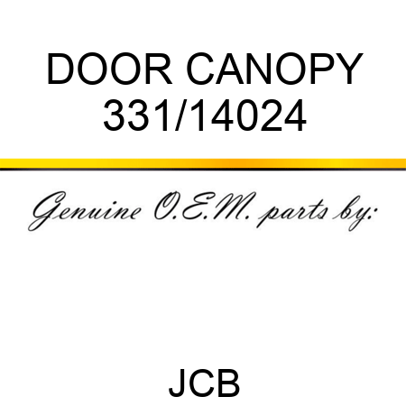 DOOR CANOPY 331/14024