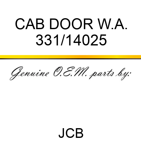 CAB DOOR W.A. 331/14025